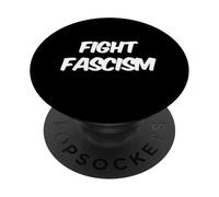 Odio el fascismo Texto divertido Cita de lucha contra el fascismo PopSockets PopGrip Adhesivo