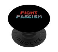 Odio el fascismo Texto divertido Cita de lucha contra el fascismo PopSockets PopGrip Adhesivo