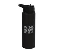 Odio la cita de la guerra Di no a la guerra Sin plan Sin salida No hay pista Stainless Steel Insulated Water Bottle