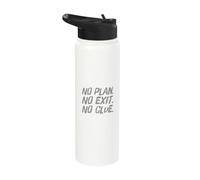 Odio la cita de la guerra Di no a la guerra Sin plan Sin salida No hay pista Stainless Steel Insulated Water Bottle
