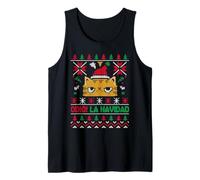 Odio la Navidad Gracioso Gato Enojado Feliz Navidad Camiseta sin Mangas