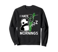 Odio Las Mañanas Panda Dormilón Frase Graciosa Sudadera