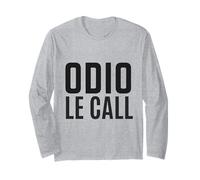 Odio Le Call Ironica Divertente Smart Working Ufficio Stress Manga Larga