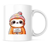 Odio Los Lunes Taza Elegante Tazas De Cerámica Divertido Tazas De Desayuno Para Leche Hogar Oficina 330Ml