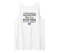 Odio ser Este Maldito Sexi Pero Soy escocés Meme en la Espalda Camiseta sin Mangas