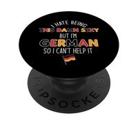 Odio SER Maldito Sexy Pero Soy ALEMÁN NO Puedo Ayudar Meme EN LA Espalda PopSockets PopGrip Adhesivo
