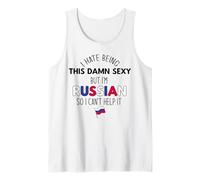 Odio SER Maldito Sexy Pero Soy Ruso ASÍ Que NO Puedo Ayudar Meme Camiseta sin Mangas