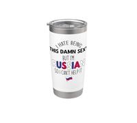 ODIO SER MALDITO SEXY PERO SOY RUSO ASÍ QUE NO PUEDO AYUDAR Meme Vaso térmico de acero inoxidable de doble pared