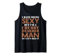 Odio ser Sexy Pero Soy un Hombre Barbudo gordito Divertido Camiseta sin Mangas