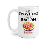 Odio Todo Excepto El Tocino Tazas De Regalo Cerámica Tazón De Café Novedad Tazón Regalos Novedosos Para Colegas Trabajo Familiares 330Ml