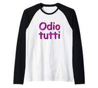Odio Tutti, dal Primo all'ultimo. Divertente Comic Sans vC_P Camiseta Manga Raglan