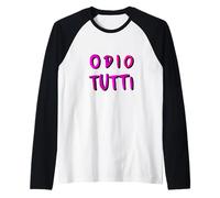 Odio Tutti, dal Primo all'ultimo. Divertente Sarcasmo vZC_P Camiseta Manga Raglan