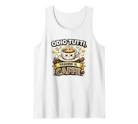 Odio Tutti Tranne il Caffè Divertiente Ironica e Simpatica Camiseta sin Mangas