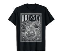 odisea Antigua mitología Griega Aventura épica Camiseta gráfica económica, Hombre, Negro, S