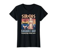 Odiseo La Odisea Sirenas Mitología Griega Mujeres Divertidas Camiseta gráfica económica, Mujer, Negro, M