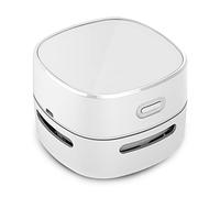 ODISTAR Aspiradora de escritorio, mini barredora de polvo de mesa, ahorro de energía, alta resistencia de hasta 400 minutos, diseño giratorio de 360º para teclado/hogar/escuela/oficina (carga blanca)