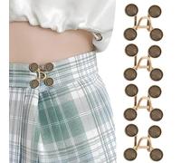 oditton Conjunto de tensor de cintura para pantalones, hebilla de cintura ajustable, clips de pantalones para cintura, para pantalones, jeans, faldas, mangas de vestido, juego de 4