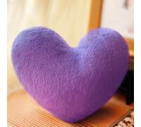 ODIWEN Cojín de Peluche en Forma de Corazón, Cojín Decorativo de Sofá de Felpa, Almohada de Amor, Decoración de Sofá (Púrpura)