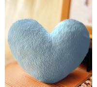 ODIWEN Cojín de Peluche en Forma de Corazón, Cojín Decorativo de Sofá de Felpa, Almohada de Amor, Decoración de Sofá (Azul)