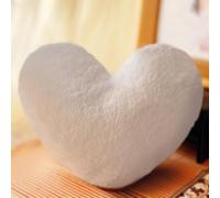 ODIWEN Cojín de Peluche en Forma de Corazón, Cojín Decorativo de Sofá de Felpa, Almohada de Amor, Decoración de Sofá (Blanco)