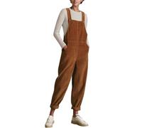 Odizli Peto de pana para mujer, corte holgado, mono largo con bolsillos, marrón, L