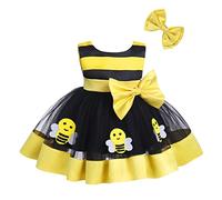 Odizli - Vestido de princesa para bebé niña - Disfraz de abejas y mariposas - Con pinzas para el cabello - Para Halloween, Navidad, carnaval, cosplay, 18-24 Meses
