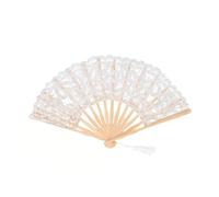 ODJDNLKLWN Ventilador Abanico plegable de encaje hueco, decorativo, vintage, con borlas, for ropa de alto rendimiento, regalo de decoración. Ventilador de mano(A)