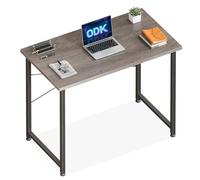 ODK Escritorio Pequeña, 80x40cm Mesa de Estudio de Ordenador con Pies Ajustables Mesa de Escritura de Ordenador para Oficina, Dormitorio, Gris