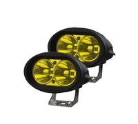 ODKBFG Faro Delantero Motocicleta Faros LED Auxiliares Conducción Luz Antiniebla Amarilla Focos Trabajo Blanco Intenso Motos Todoterreno(Yellow-2piece)