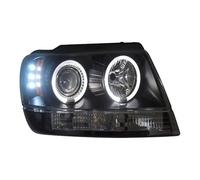 ODKBFG Faros Faro Delantero Para Jeep Para Grand Para Cherokee 1999-2004 Faros Delanteros DRL H7 LED Bi Xenon Conjunto Bombillas Actualización Señal Dinámica Lámpara Conjunto(A)