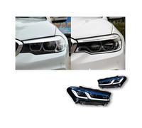 ODKBFG Faros Luces Delanteras LED Para G30 Serie 5 530i 525i Estilo Negro 2017 2018 2019 2020-2021 Faros Delanteros DRL Accesorios Para Automóviles. Lámpara Conjunto(Blue style)