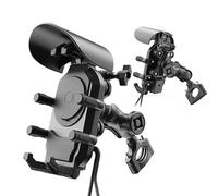 ODKBFG Motocicleta GPS Soporte Soporte Carga Rápida 15 W Inalámbrico A Prueba Golpes para Manillar Teléfono Inteligente, Antirrobo para Bicicleta Resistente Al Agua(Wireless Charger H)