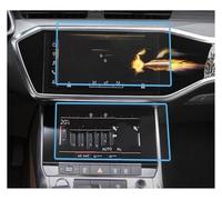 ODKBFG Navigation Protector Pantalla Adhesivo Protector De Pantalla Táctil Plástico Templado Para Navegador GPS Coche Para A6 Para A7 Para A8 2018-2020 Control Antirrayas(UP and Down)