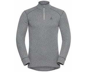 Odlo Active Warm Camiseta térmica Manga Larga 1/2 Zip para Hombre | Ropa interior térmica con aislamiento, gestión de la humedad y ZeroScent; poliéster reciclado para esquí y senderismo