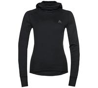 Odlo Active Warm Camiseta térmica Manga Larga con Capucha para Mujer | Ropa interior térmica con aislamiento, gestión de la humedad y ZeroScent; poliéster reciclado para esquí y senderismo