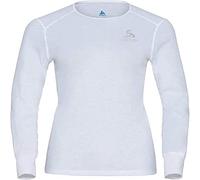 Odlo Active Warm Camiseta térmica Manga Larga Cuello Redondo Mujer | Ropa interior térmica con aislamiento, gestión de la humedad y ZeroScent; poliéster reciclado para esquí y senderismo