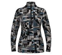 Odlo BL TOP cuello tortuga l/s media cremallera - MERINO HERITAGE (azul provincial - negro)