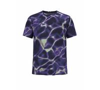 ODLO Zeroweight Chill Tec Print T-shirt Crew Neck S/s - Hombre - Violeta / Blanco / Negro - talla L- modelo 2025