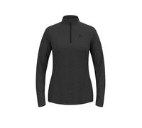 ODLO Camiseta interior con cremallera para mujer Essentials Ceramiwarm negro | L