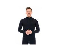 Camiseta tecnica de cuello alto zip odlo performance warm eco (negro - nuevo odlo graphite grey) hombre