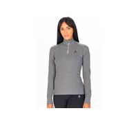 Odlo camiseta manga larga Turtle Neck 1/2 zip ECO vêtement running femme L Gris/argent