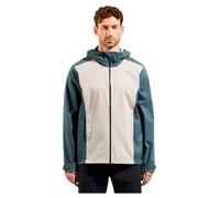 ODLO Chaqueta Impermeable para Hombre Aegis de 2,5 l Chubasquero, Gris Oscuro-Plateado, Large