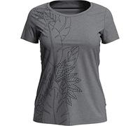 Odlo Concord Element Camiseta de Manga Corta para Mujer, Grey Melange-Flor Estampado SS20, Extra-Small