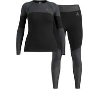 Odlo Conjunto de ropa interior funcional para mujer, color negro, talla XS
