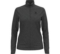 Odlo Damen ROY Midlayer mit 1/2-Reißverschluss, Shale Grey - Black Stripes, M