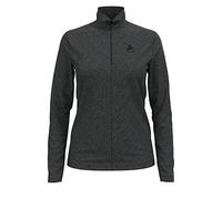Odlo Damen ROY Midlayer mit 1/2-Reißverschluss, Shale Grey - Black Stripes, S