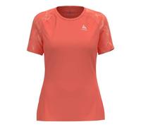 Odlo Essential Print Crew Neck Camiseta de Running Mujeres Naranja - Living Coral S