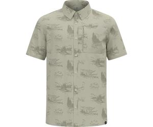 ODLO Essential Print Shirt S/s - Hombre - Beige - talla M- modelo 2025