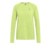 Odlo Essential Seamless Crew Neck Camiseta de Manga Larga Mujeres Lima - Shadow Lime Melange M