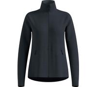 Odlo - Forros polares mujer - Mid Layer Full Zip Essential Grid Fleece W Black Melange - Talla XS - Negro Negro XS